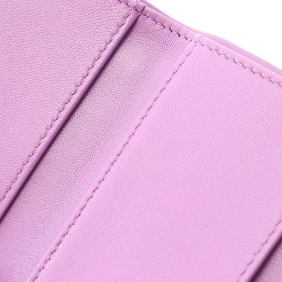 CHANEL Purple Lambskin Leather Wallet main image 0